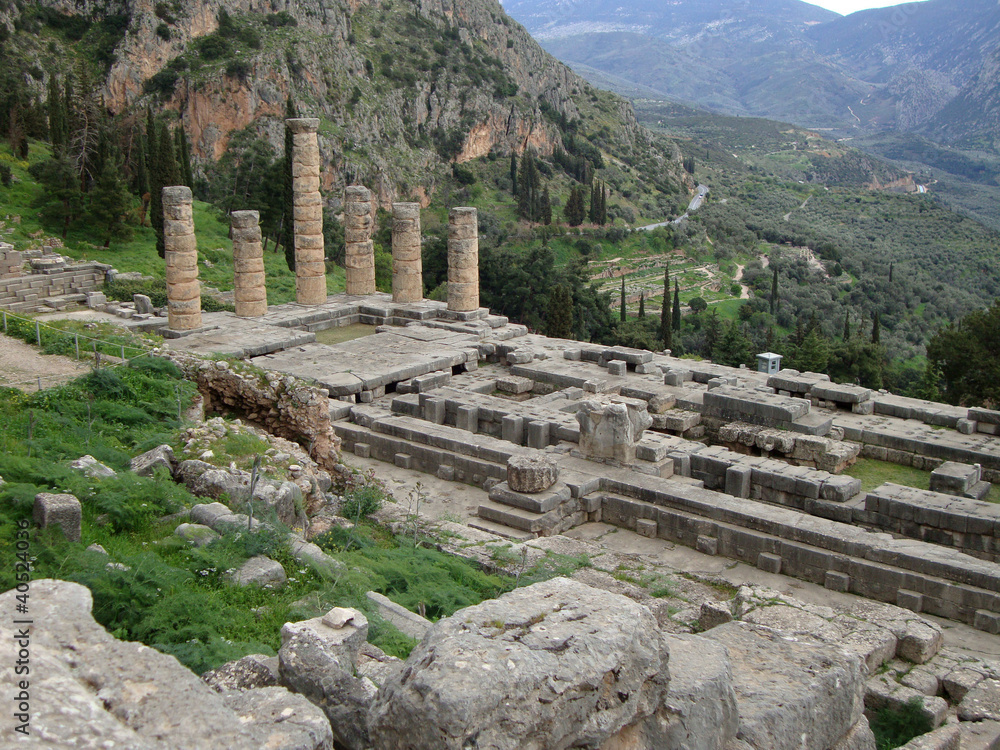 Ancient Temple of Apollo, Delphi, Greece