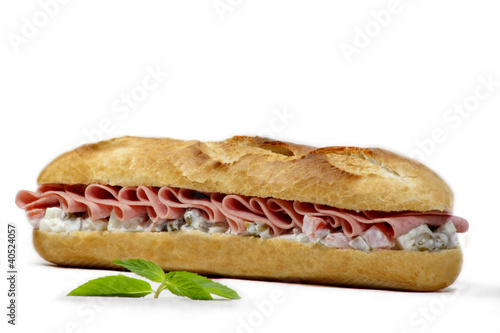salami baugette sandwich