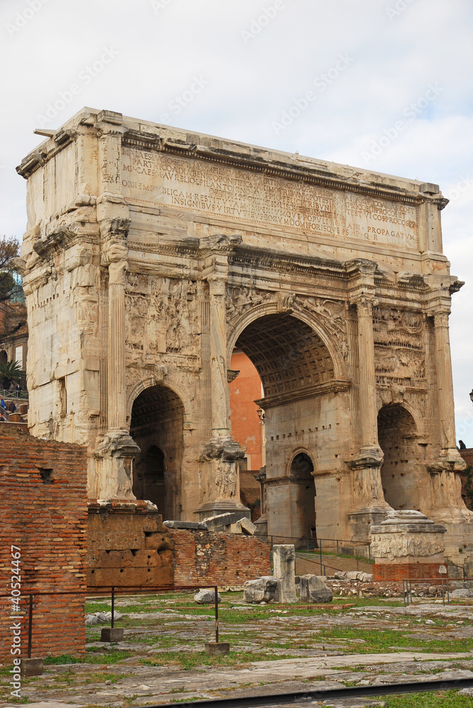 The Arch of Septimius Severus in the Roman Forum