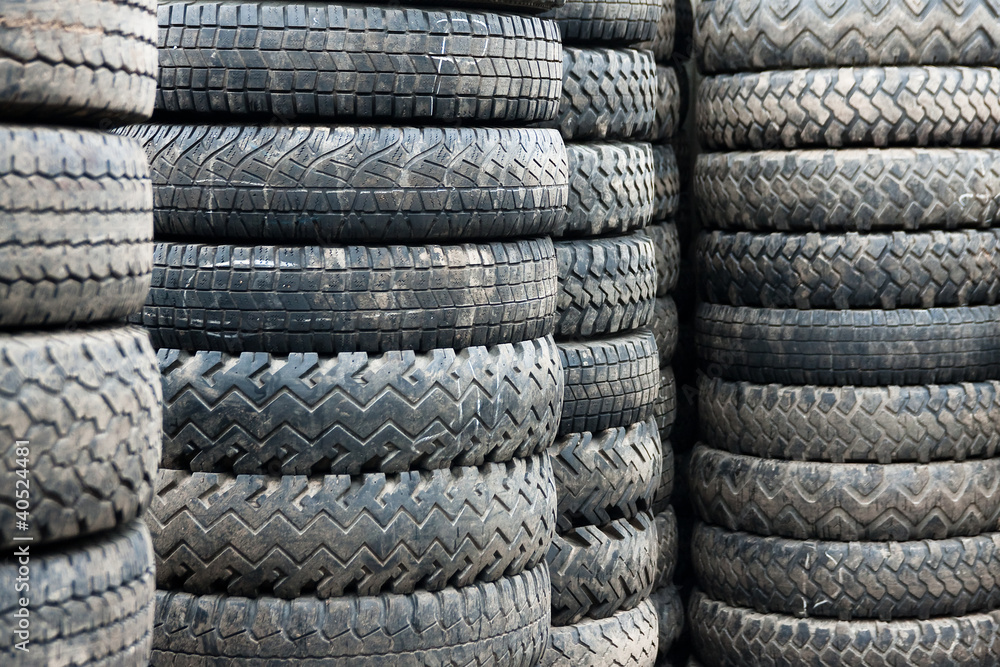 towers of tyres