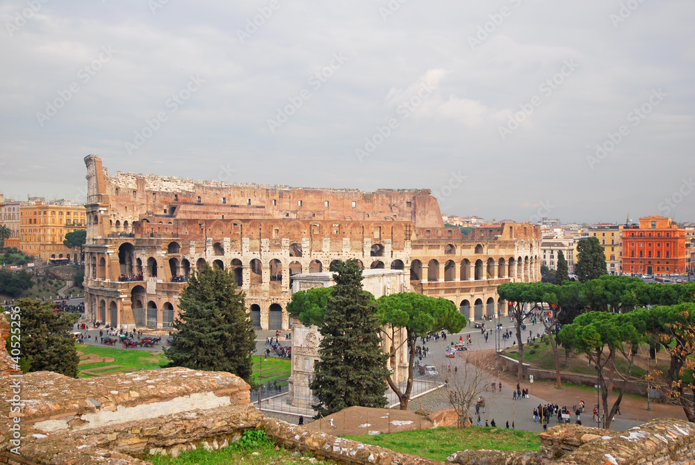 The Coliseum and the Arch of Constantine