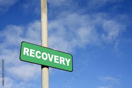 Green recovery sign photo