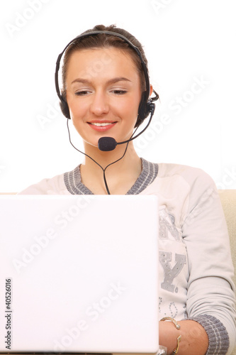 Wallpaper Mural A female customer service consultant working Torontodigital.ca