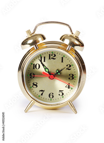 Wallpaper Mural Alarm clock isolated on white background Torontodigital.ca