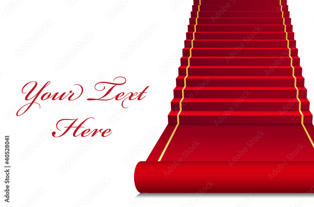 Obraz premium Vector background with red Carpet
