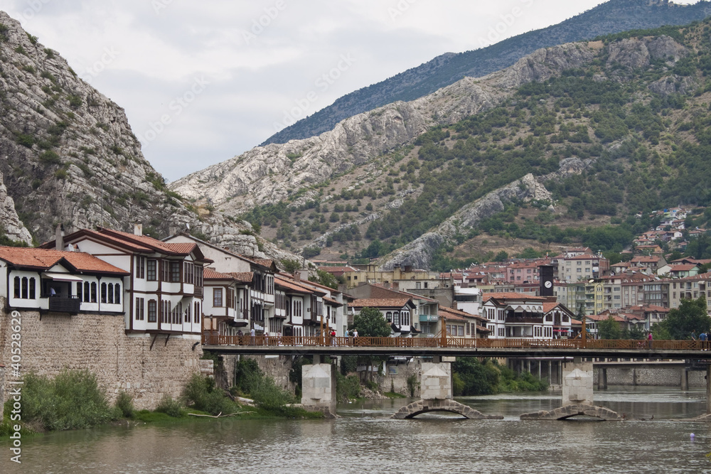 Fototapeta premium Yesilirmak river in Amasya, Turkey
