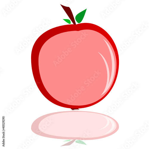 apple vitamine in red color vector illustration