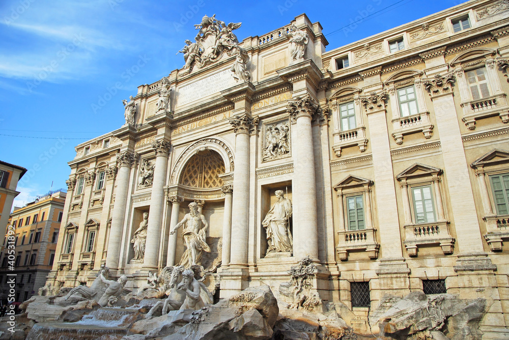 Trevi Fountain, one of the most famous in the world