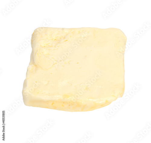Butter isolated on white with clipping path