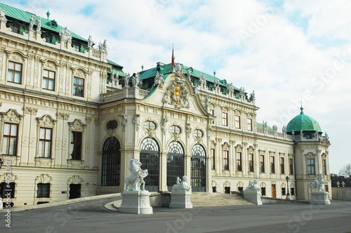 Facciata del museo del Belvedere a Vienna
