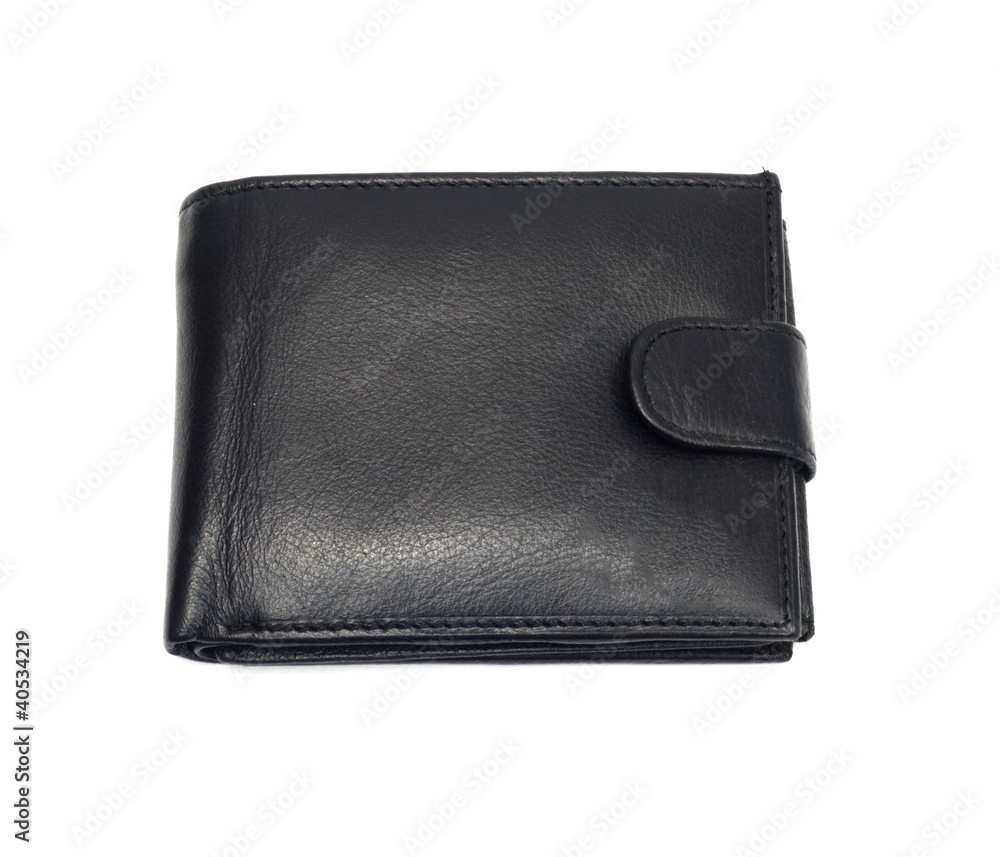 Black purse on a white background Black purse on a white background