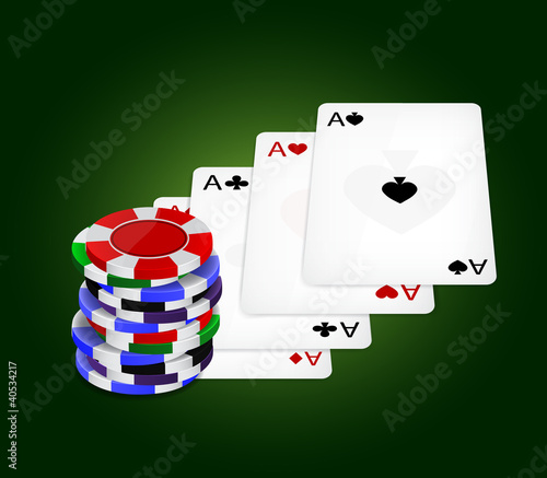 Four aces and chips