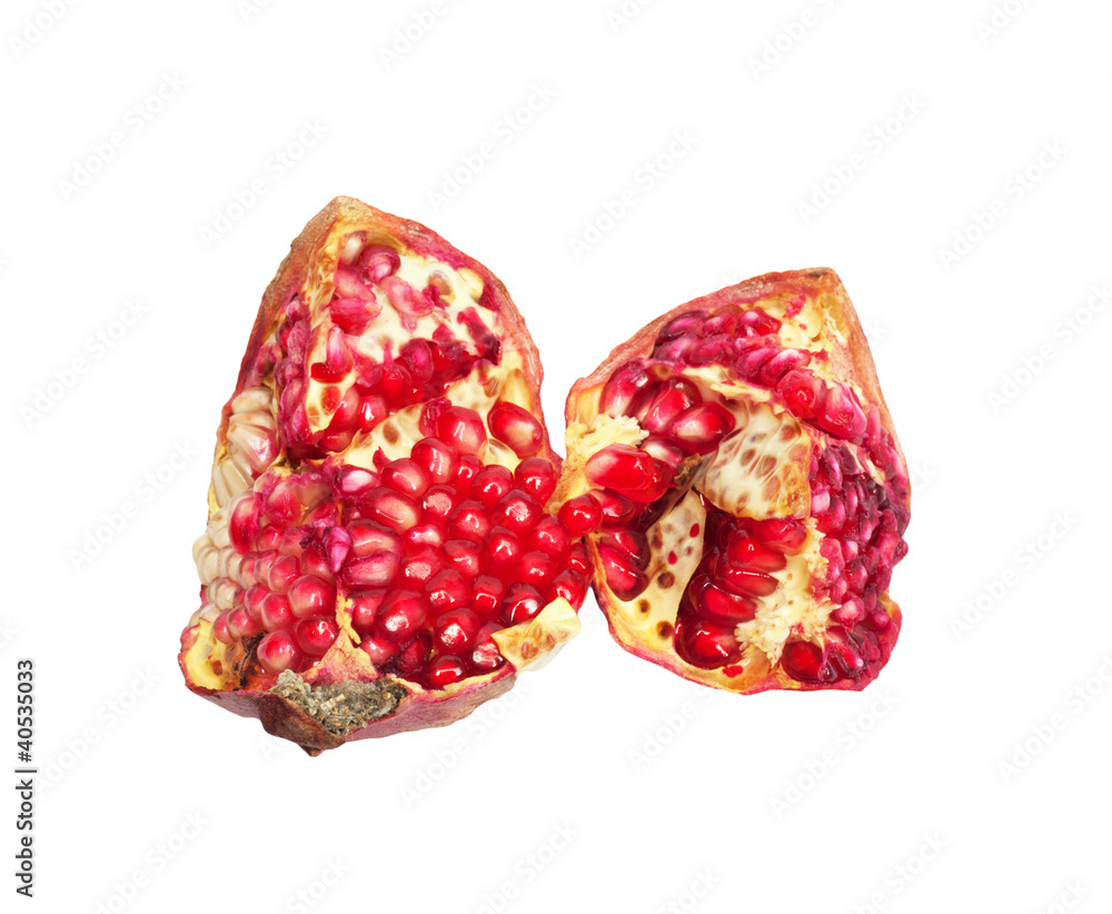 Red pomegranate. Isolated on white background Red pomegranate. Isolated on white background