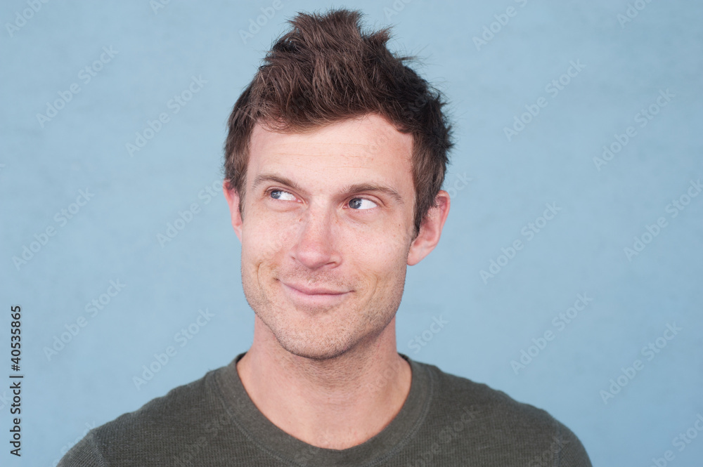 Fototapeta premium portrait of a handsome young man looking to the side