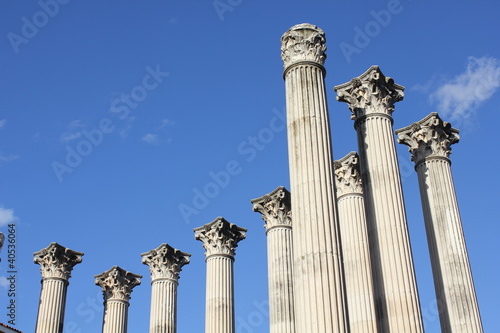 Columnas de un antiguo templo romano en Córdoba - España photo