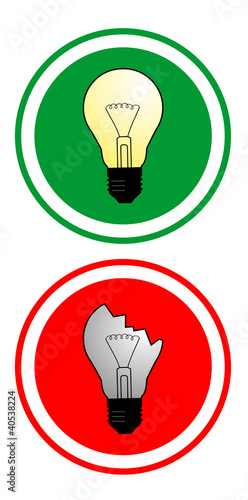 Dos bombillas creativas