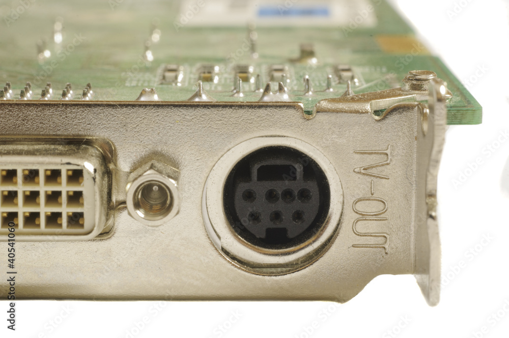 Fototapeta premium computer graphics card TV out