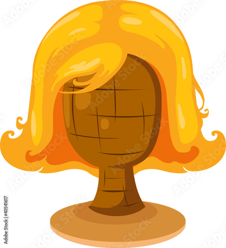 blonde wig on mannequin head