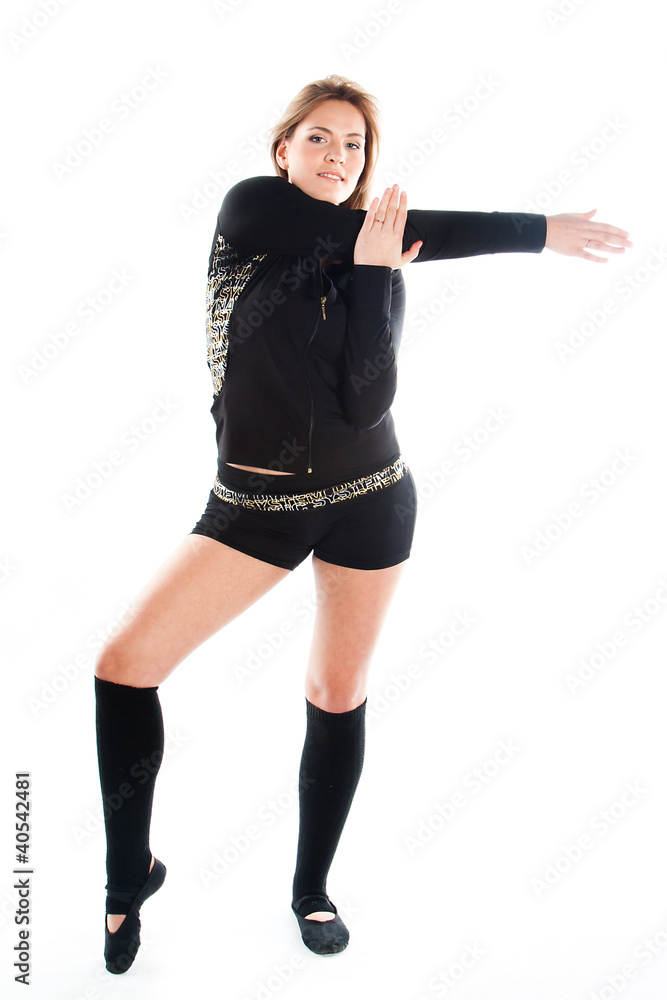 young and beautiful woman engaged in fitness young and beautiful woman engaged in fitness