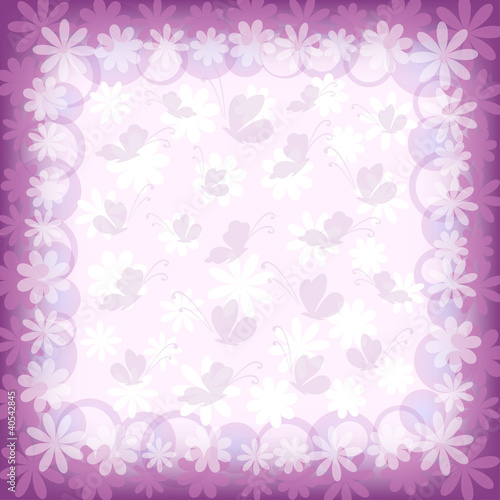 Background, butterflies and flowers