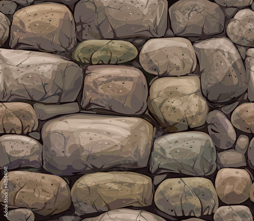 Vector seamless texture of stones in brown colors.