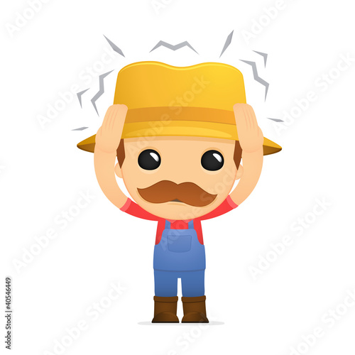 funny cartoon farmer