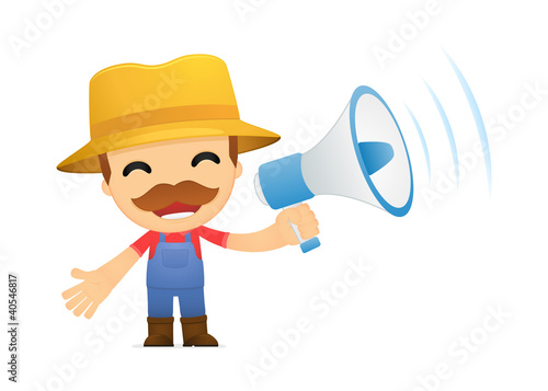 funny cartoon farmer