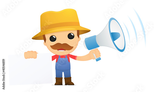 funny cartoon farmer