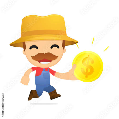funny cartoon farmer
