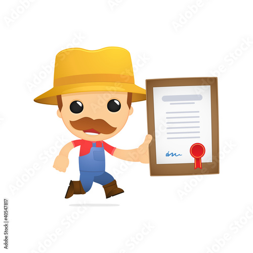funny cartoon farmer