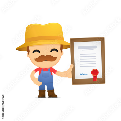 funny cartoon farmer