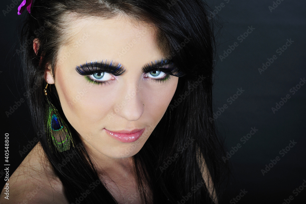 Beautiful stylish girl with additional lash Beautiful stylish girl with additional lash