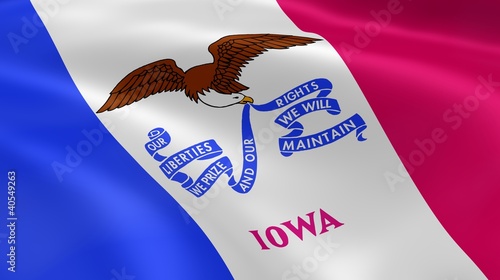 Fotografie Iowan flag in the wind