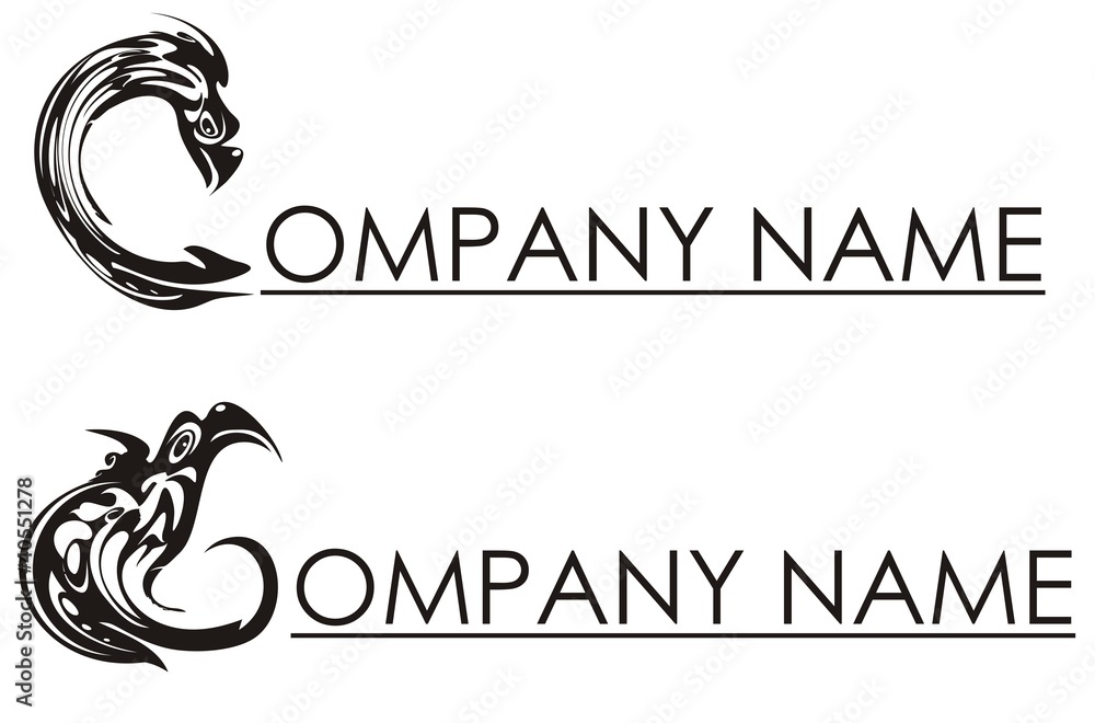 Obraz premium Bird logo. Two variants