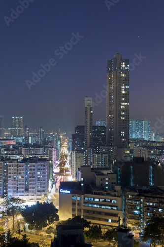 Modern city at night