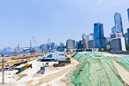 Huge construction site in Hong Kong