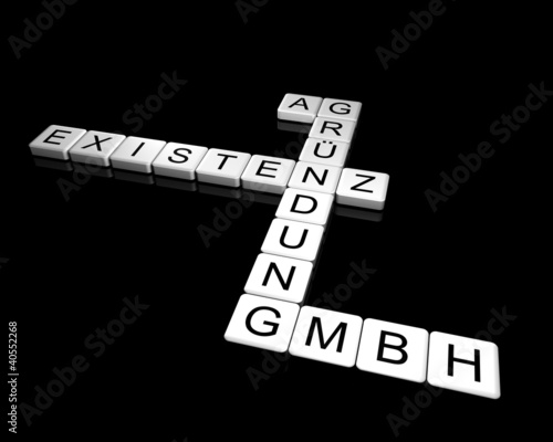 Tableau sur toile Existenzgründung, Scrabble