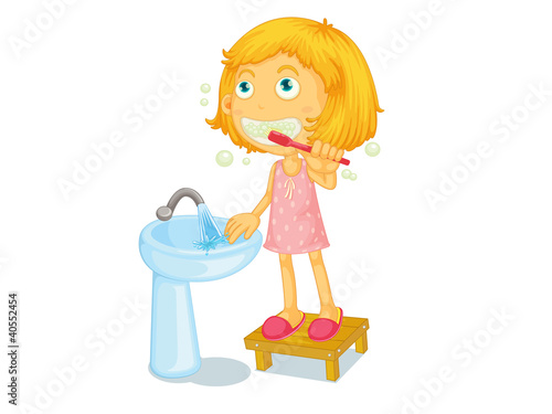 Brushing teeth
