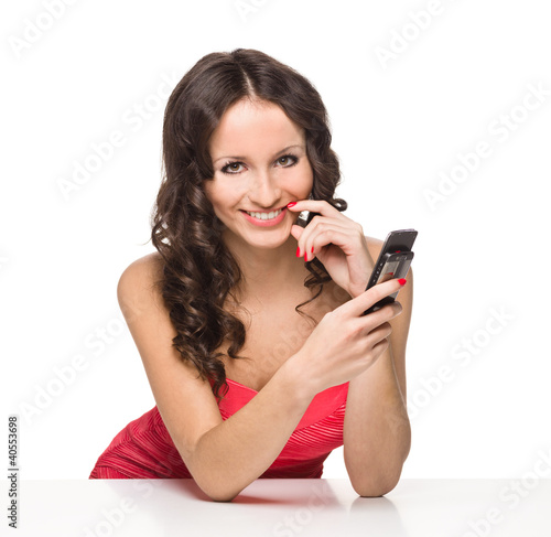 Woman with smart phone