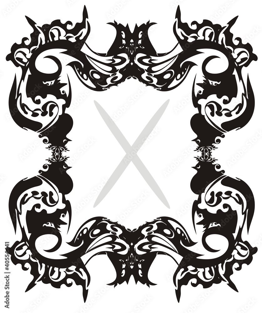 Obraz premium Abstract frame formed by birds