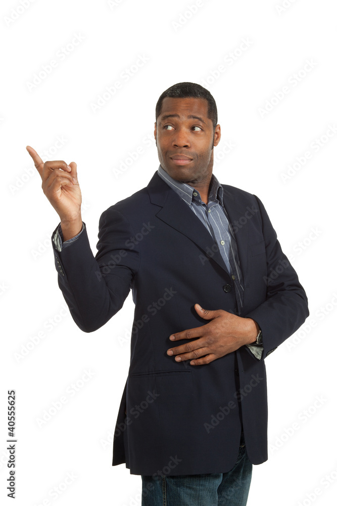 Portrait african man on white background Portrait african man on white background