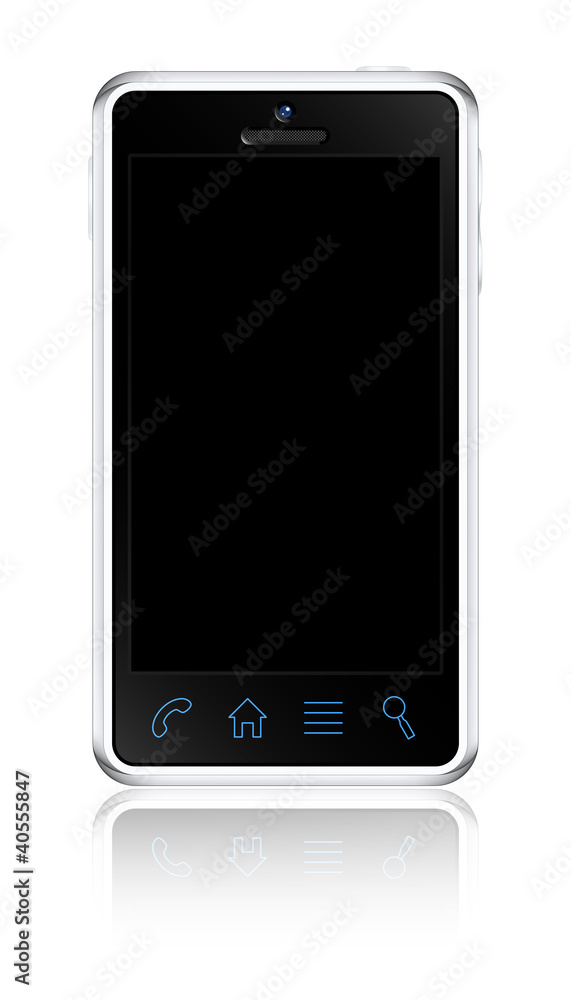 Touchscreen smartphone concept. Vector illustration Touchscreen smartphone concept. Vector illustration