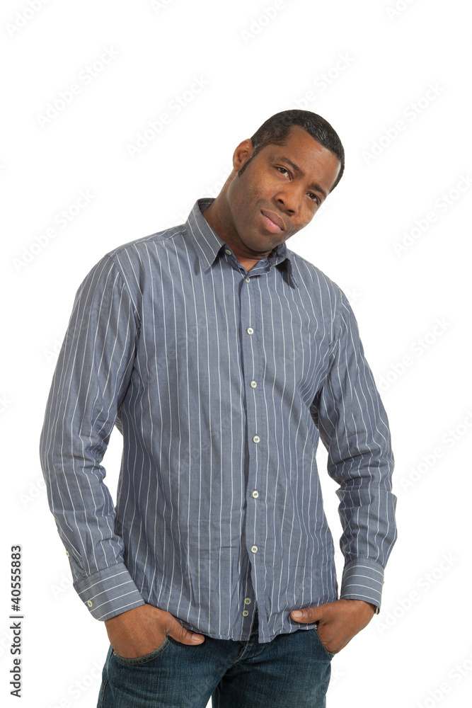 Portrait african man on white background Portrait african man on white background