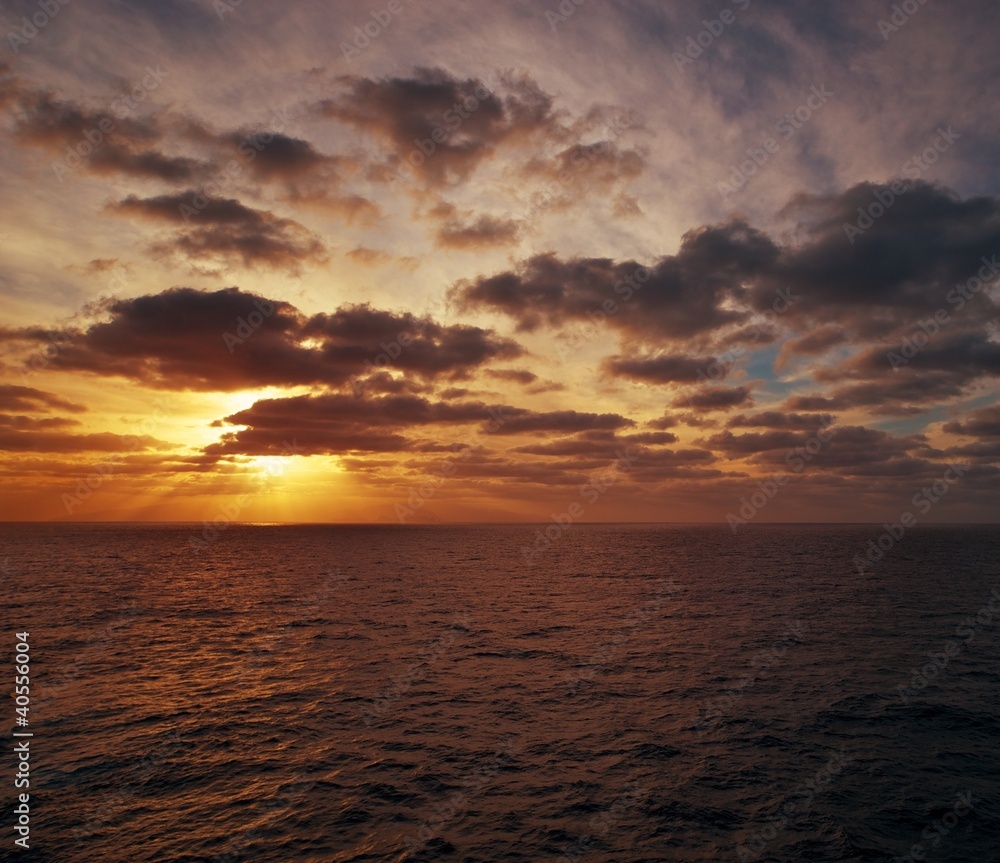 Ocean evening view.