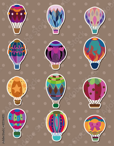 cartoon hot air balloon stickers