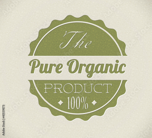 Old vector round retro vintage grunge stampl for organic product