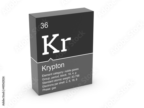 Krypton from Mendeleev's periodic table