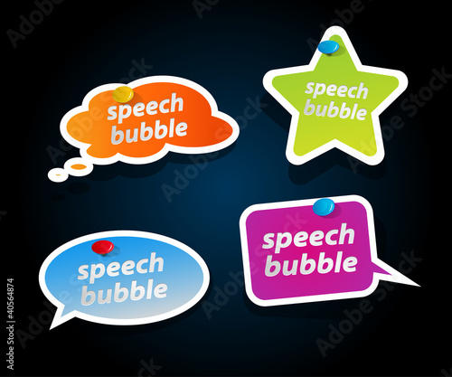 Set of speech bubbles.