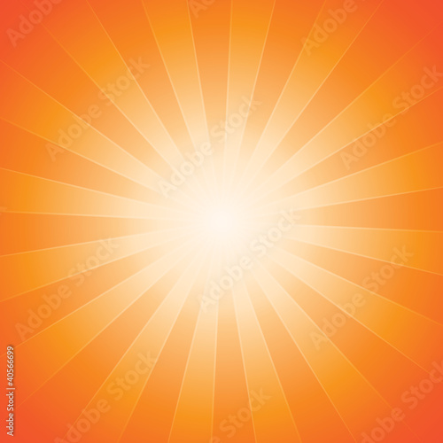 Orange Burst Rays Background