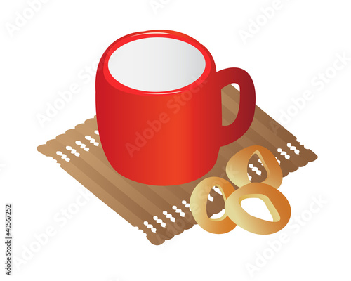 mug with milk and dried